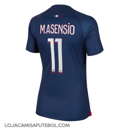 Camisa de Futebol Paris Saint-Germain Marco Asensio #11 Equipamento Principal Mulheres 2023-24 Manga Curta